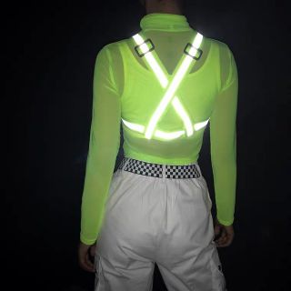 ÁO CROPTOP KÈM ĐAI PHẢN QUANG [HÀNG ORDER]