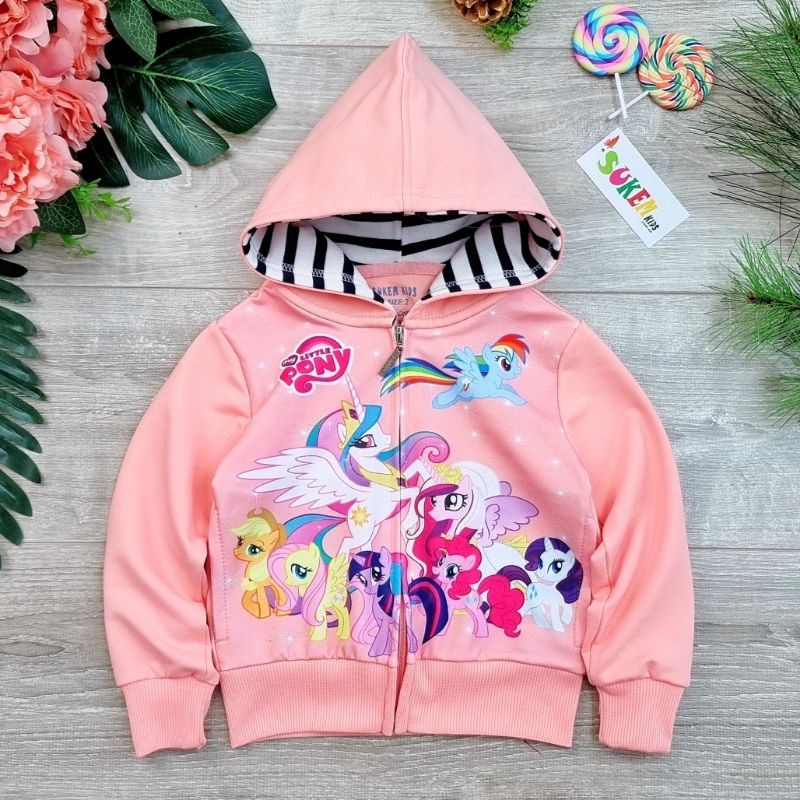Size đại Áo khoác NGỰA PONY chống nắng cho bé gái thun da cá cao cấp mềm mịn sale