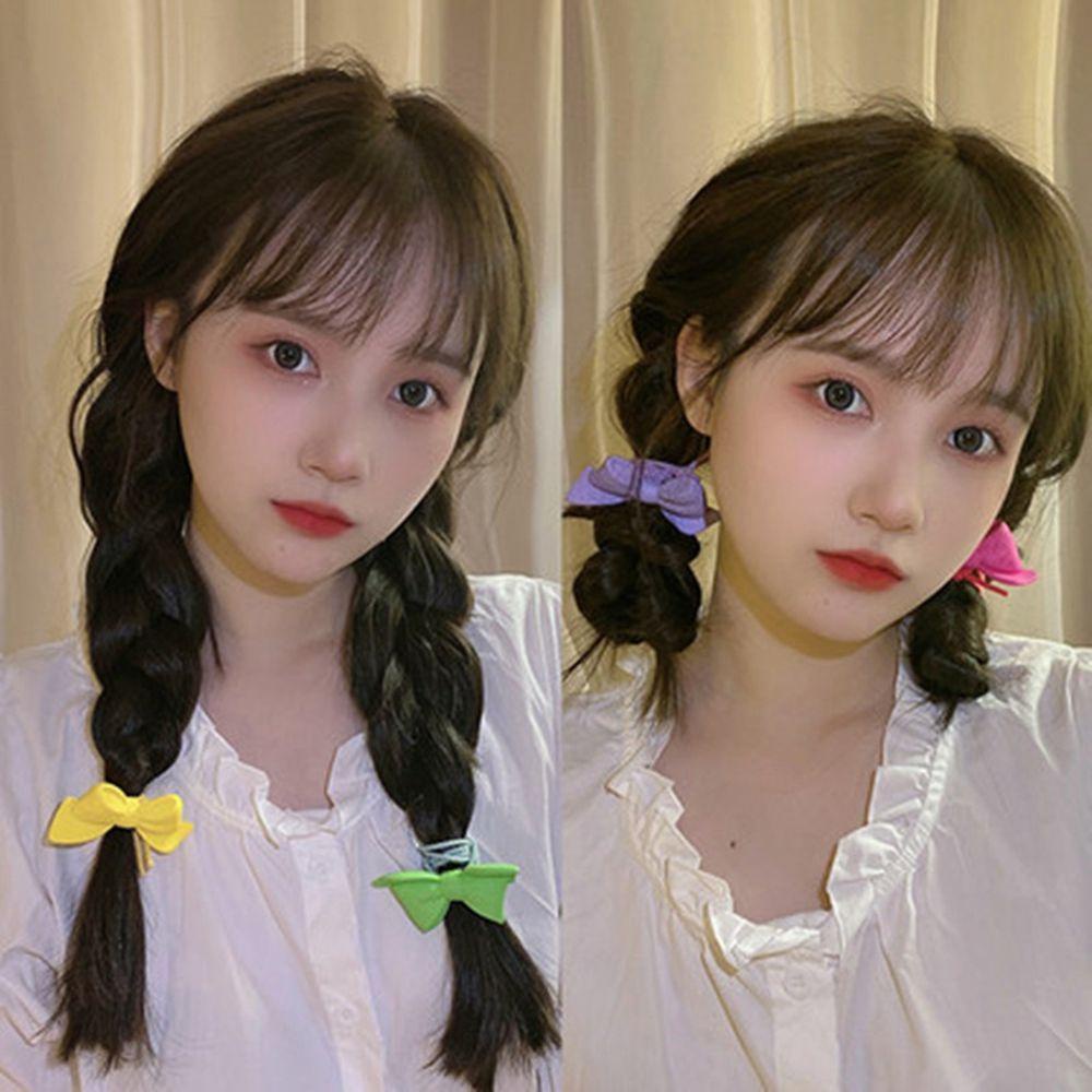 Dây Buộc Tóc Co Giãn Đính Nơ Phong Cách Hàn Quốc Dễ Thương WMES15H