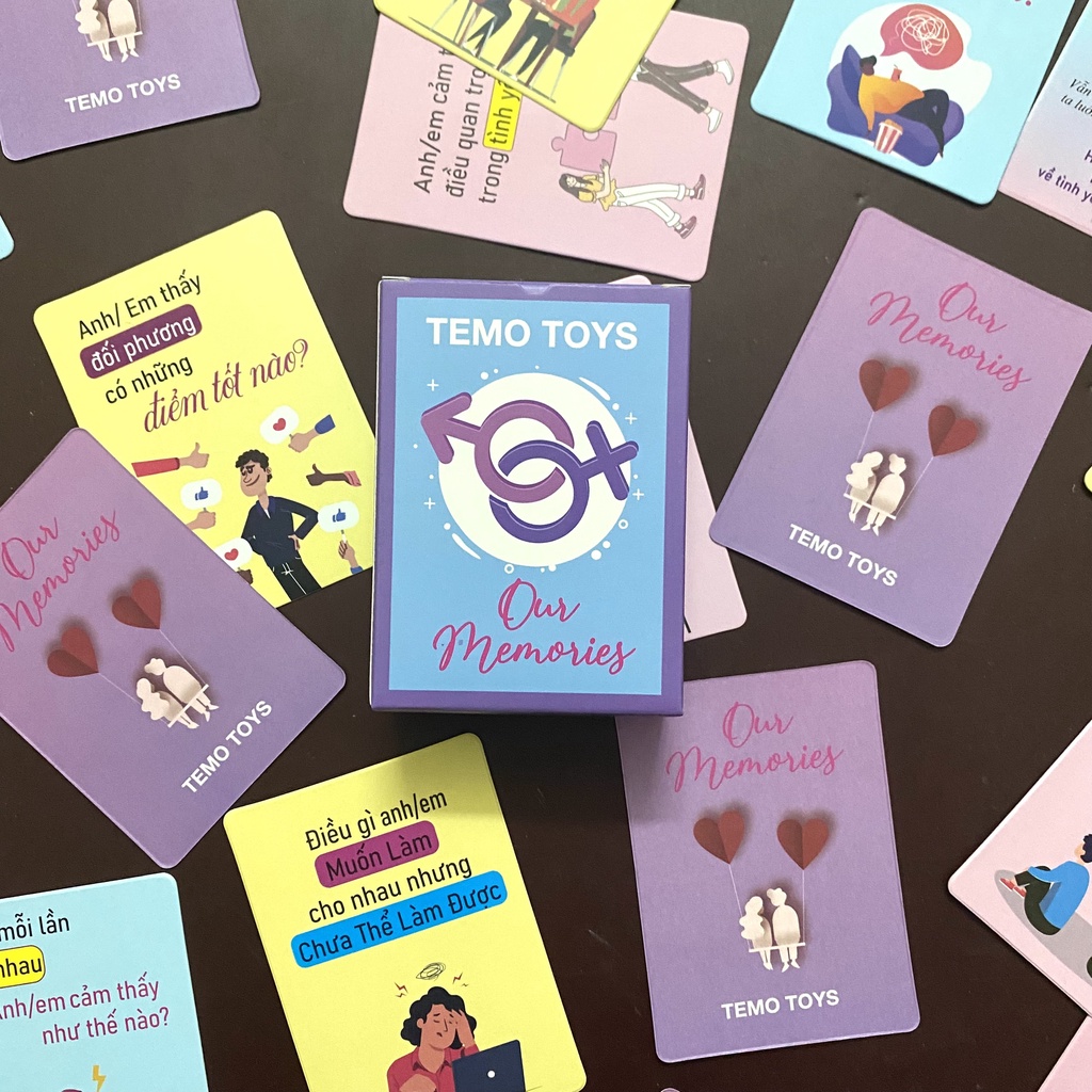 Bộ bài tình yêu dành cho các cặp đôi board game Our Memories hẹn hò thấu hiểu từ heartspeak Shay