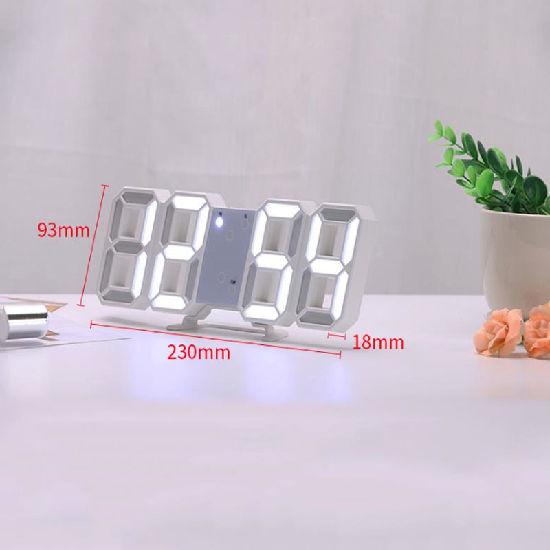 Đồng hồ LED 3D treo tường, để bàn thông minh TN828 Smart Clock