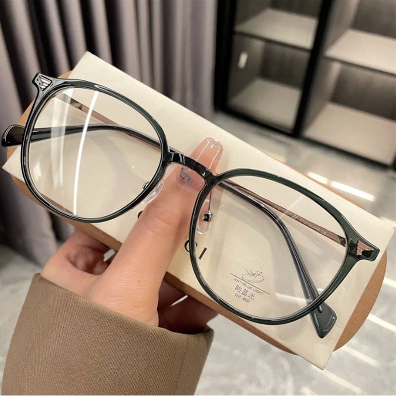 Mắt kính JIUERBA gọng vuông chống bức xạ chất lượng cao thời trang cho nữ