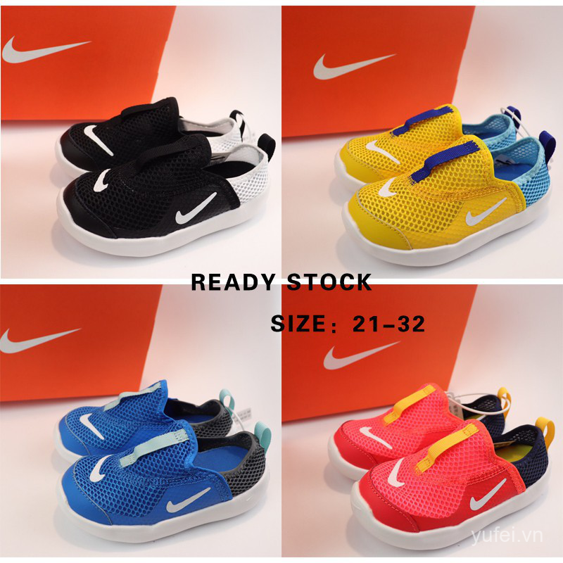 * Sẵn sàng * Nike SWOOSH một chân mùa hè giày trẻ em Giày trẻ em kVue "": ^