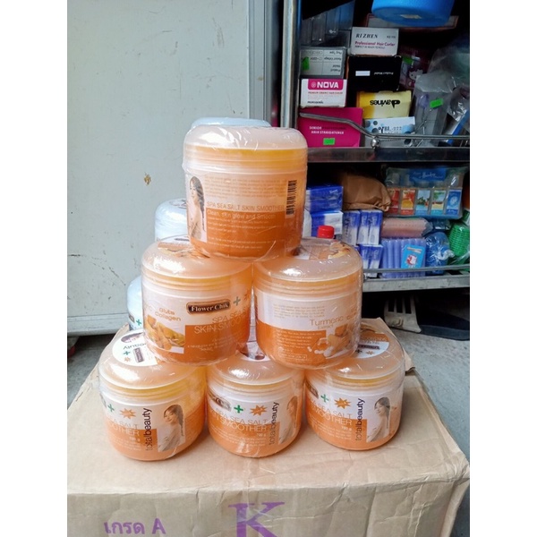 Muối Nghệ tắm tẩy tế bào chết Flower Chik Spa Sea Salt Skin Moother