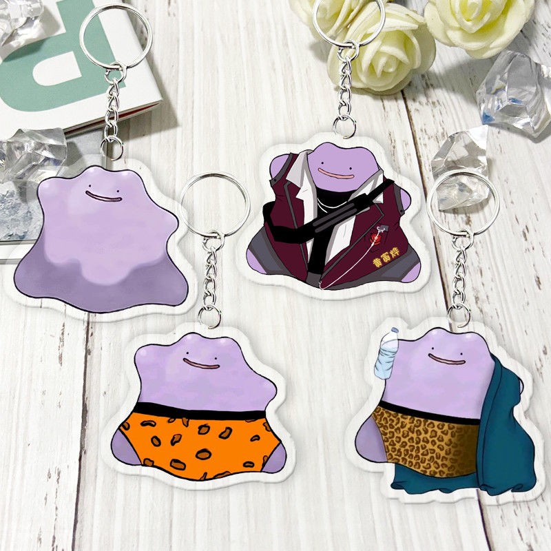 Móc Khóa In Hình Nhân Vật Phim Hoạt Hình Pokemon Dễ Thương Ditto Alec Hwang Độc Đáo 10cm