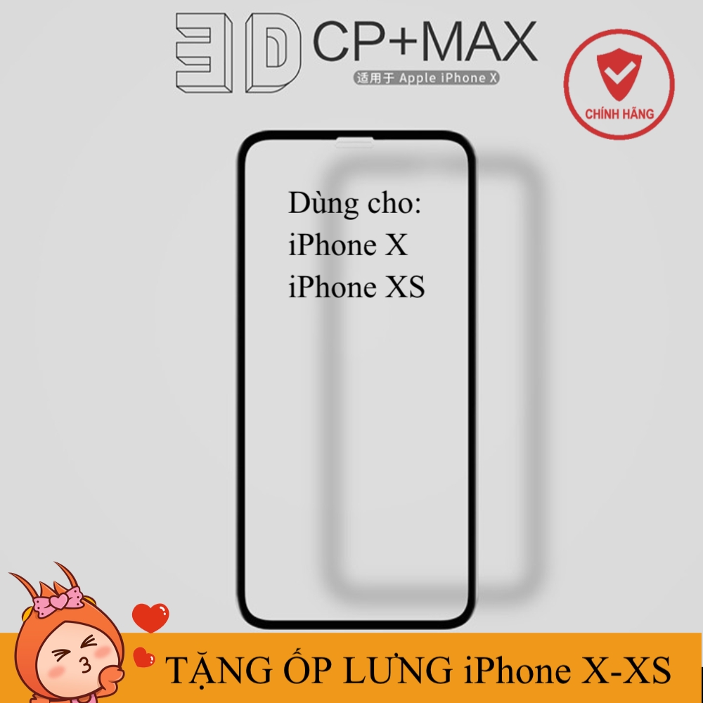 MIẾNG DÁN CƯỜNG LỰC IPHONE X - XS NILLKIN 3D CP+MAX CHÍNH HÃNG [GIÁ TỐT]