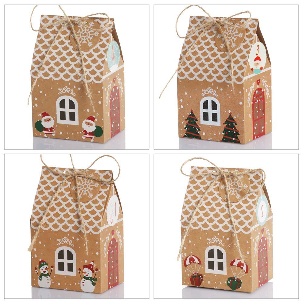 Set 24 Túi Giấy Đựng Kẹo / Quà Tặng Kèm Nhãn Dán Tiện Dụng