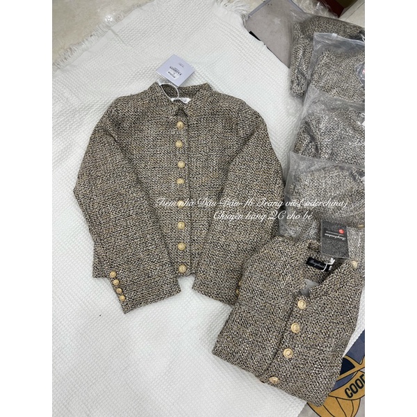Áo khoác  dạ Tweed mẫu hót hít hàng quảng châu