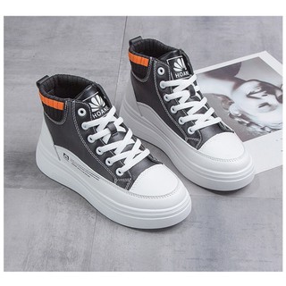 [MÃ GIẢM 50K] Giày Thể Thao Nữ GN021 HOANEI Mẫu Mới 2020, Cổ Thun, Đế Tăng Chiều Cao, Tặng Xịt Giày