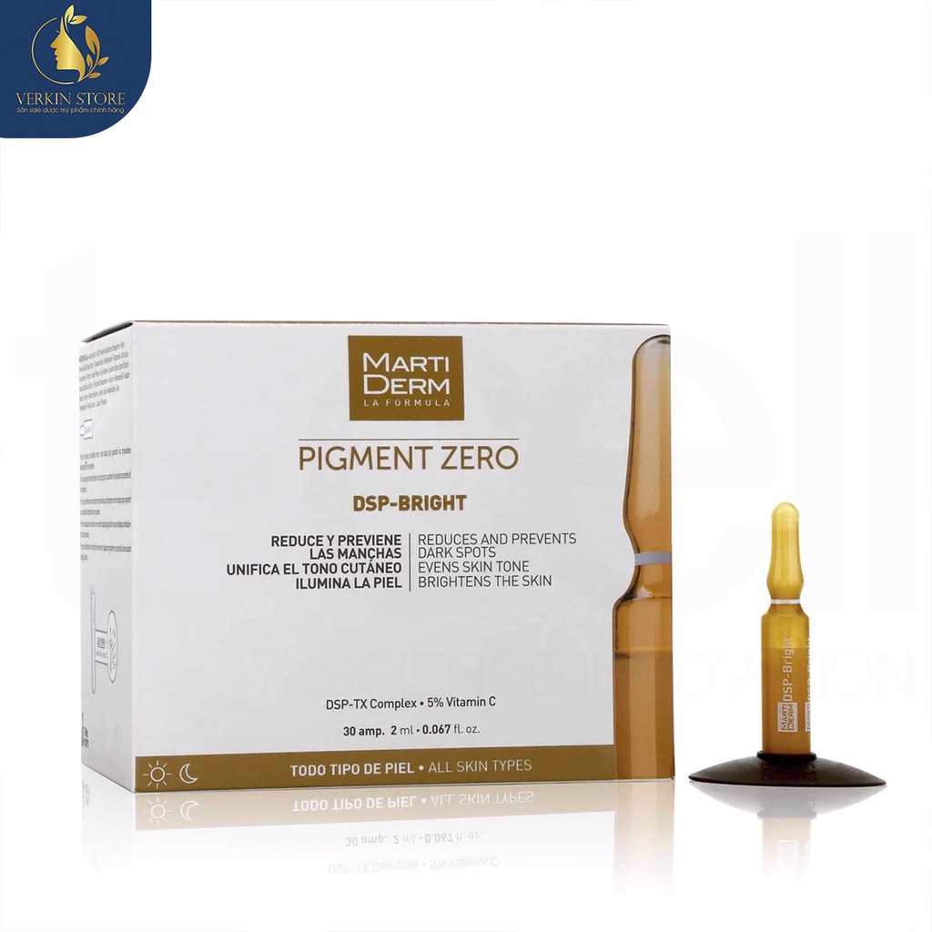 Serum dưỡng trắng đều màu da Martiderm Pigment Zero  - Verkin Store
