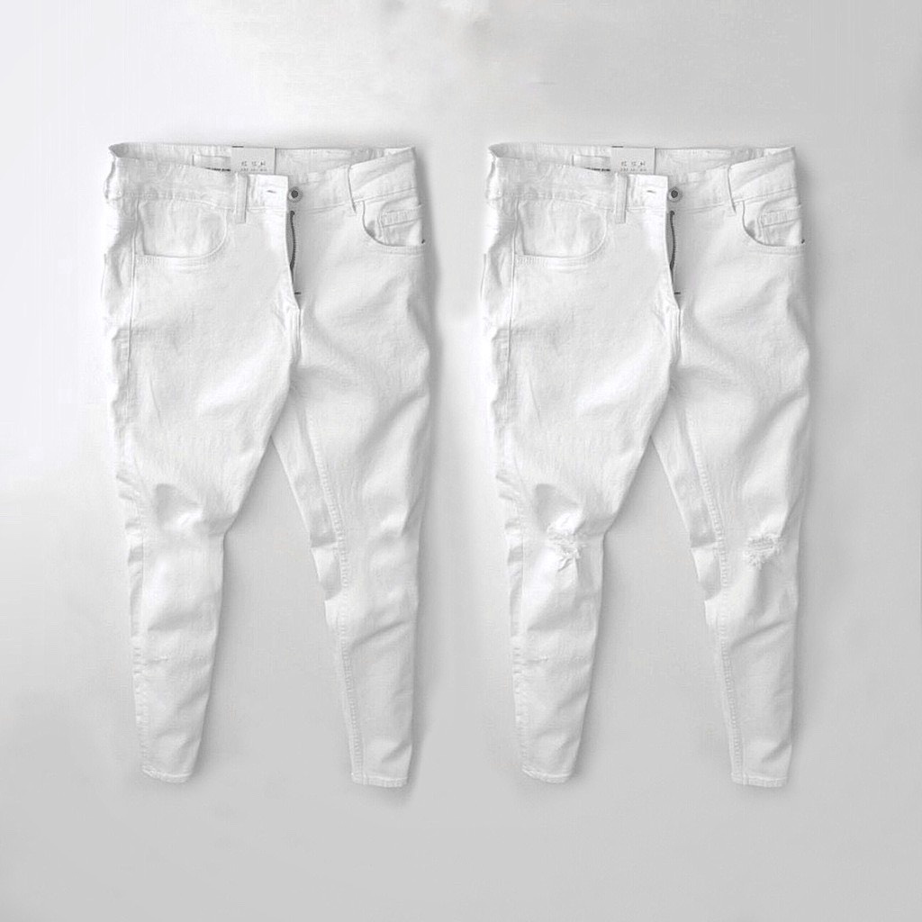 Quần jean nam màu trắng chất bò cao cấp co dãn 4 chiều đẹp from dáng skinny mẫu mới thời trang cao cấp beautiulgilr k01