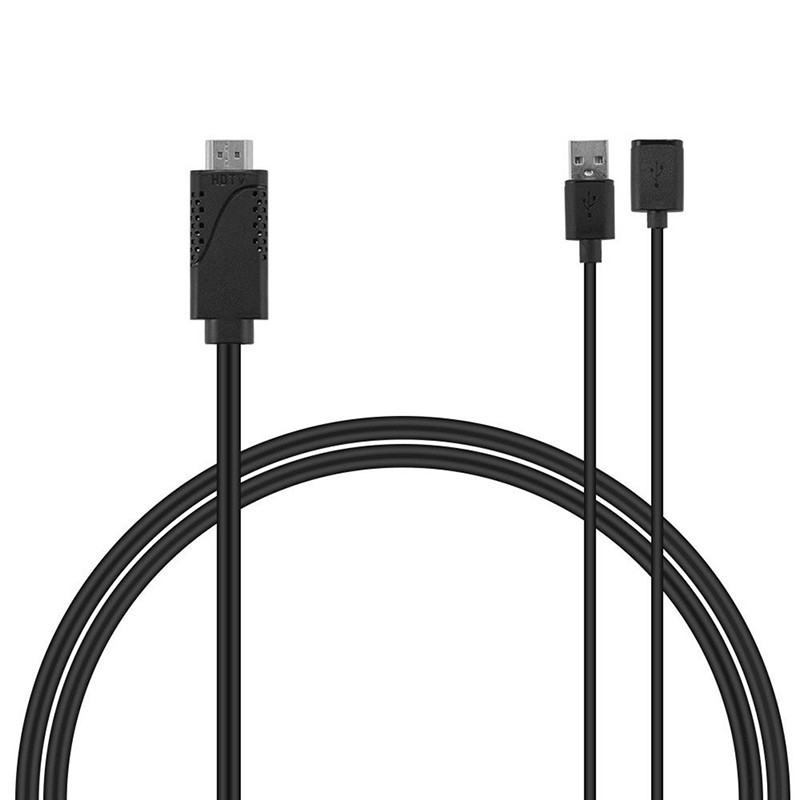 Cáp Chuyển Đổi 2 Trong 1 Từ Cổng USB Cái Sang HDMI Đực HDTV Dành Cho IOS Android