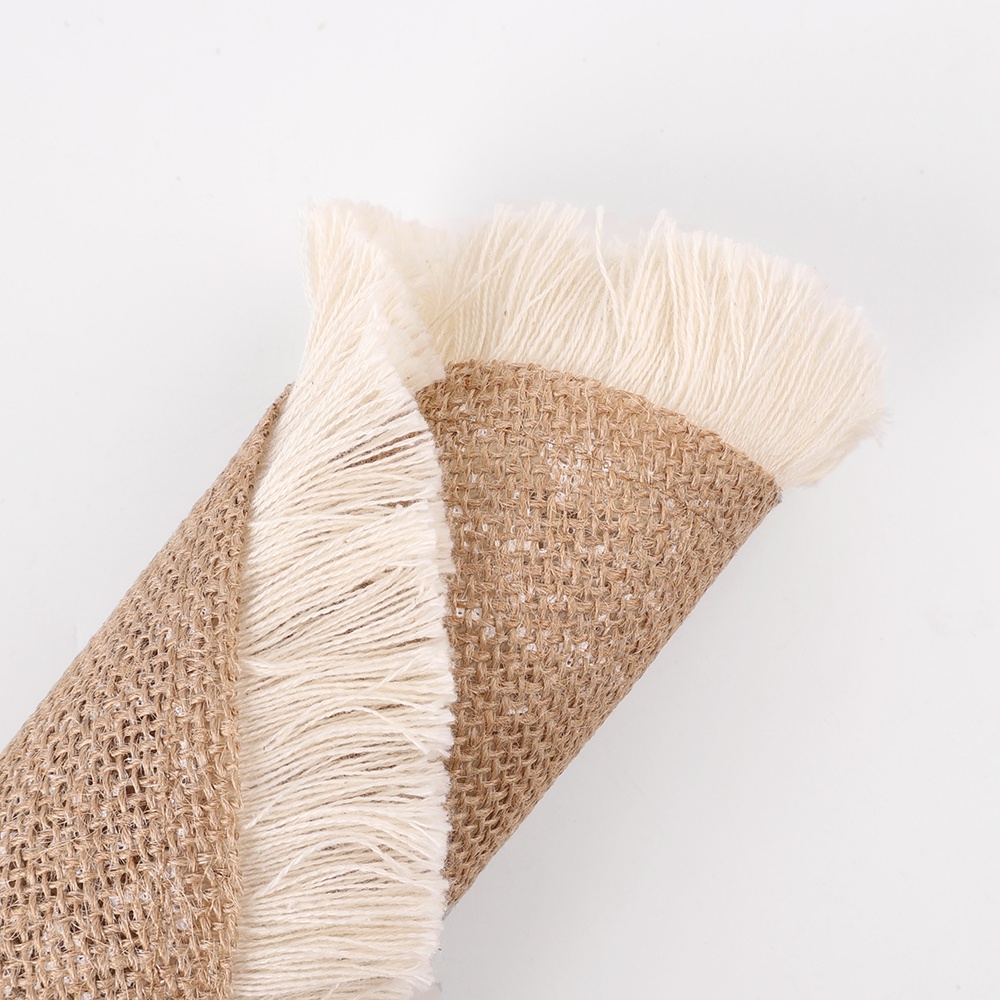 Tấm lót bàn ăn hình tròn bằng vải lanh chống trượt có thể giặt được