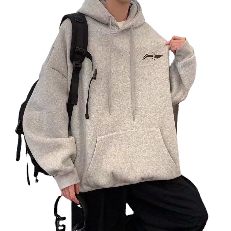 Áo hoodie tay dài dáng rộng in họa tiết thời trang mùa đông phong cách Hàn Quốc cho nam size M-5XL