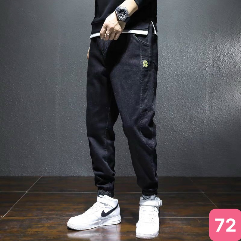 Quần jeans nam rách vá gối màu xanh chất bò cao cấp co dãn 4 chiều, rin lưng thun Havado Q96 Nhiều Mẫu đẹp