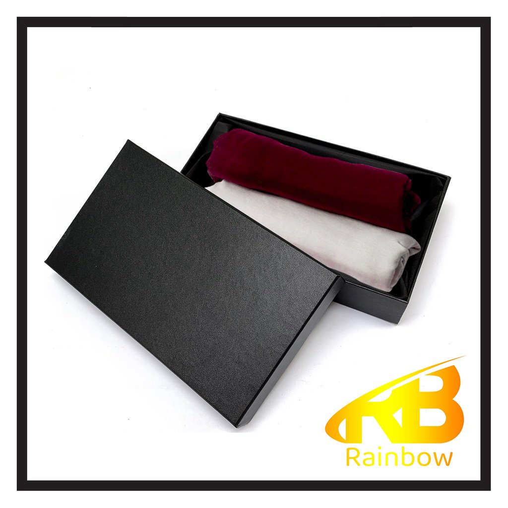 ★ HỘP ĐỰNG ÁO THUN CUỘN CỨNG CÁP BÊN TRONG MÀU ĐEN (21.5X15X5cm)