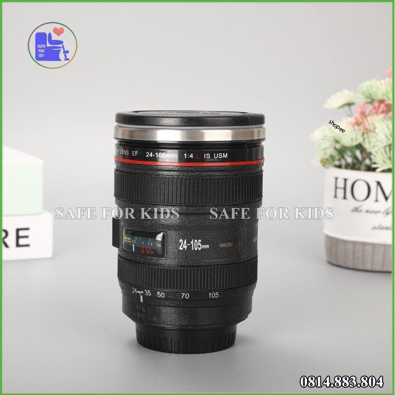 Cốc Giữ Nhiệt Cà Phê Tự Động Khuấy Hình Ống Kính Lens Máy Ảnh