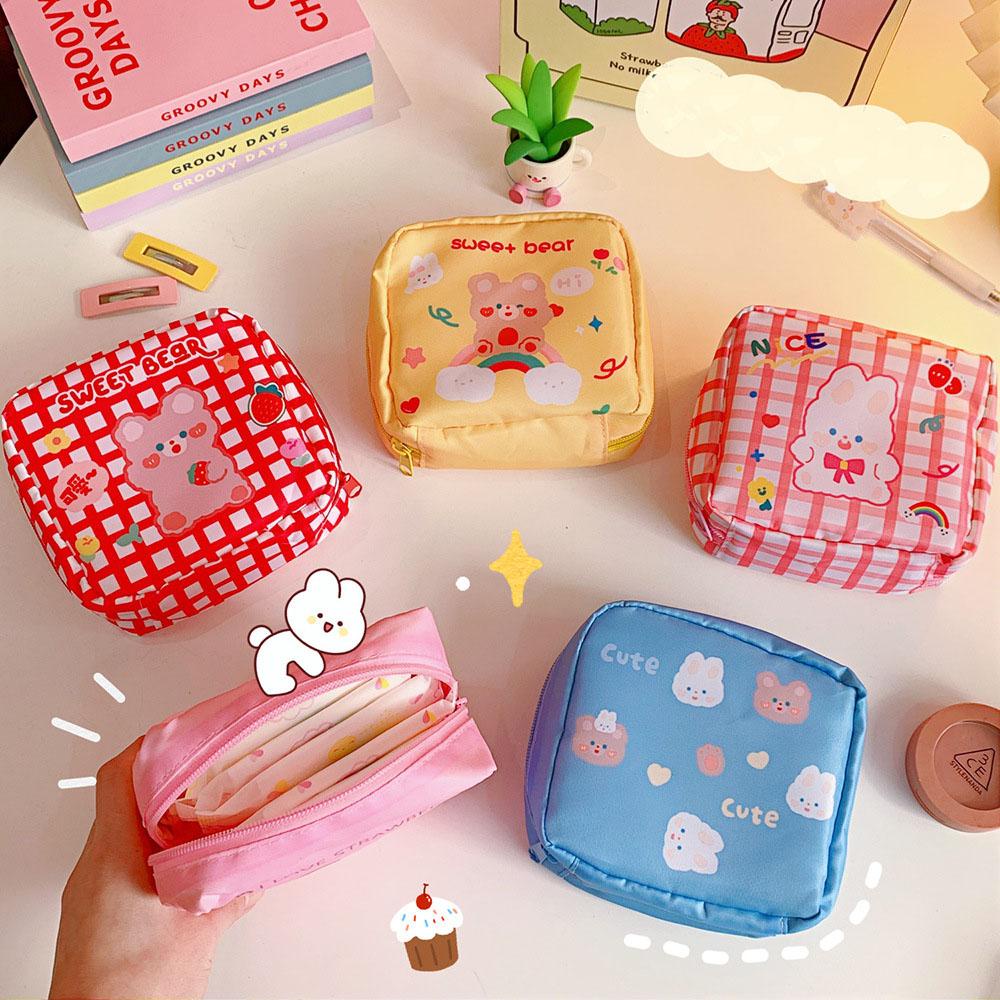 Túi Đựng Mỹ Phẩm / Tiền Xu Mini Bằng Da PU Chống Thấm Nước Tiện Dụng Mang Theo Du Lịch