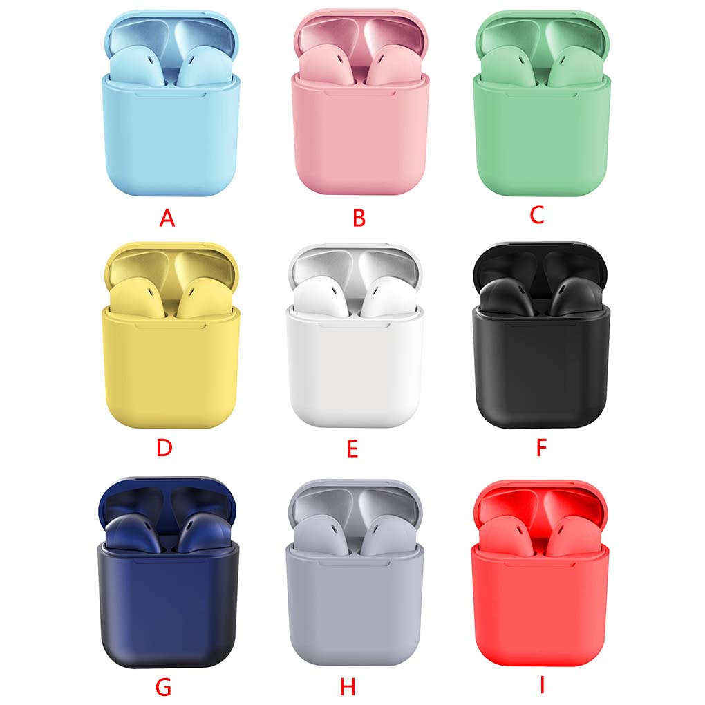 Tai nghe bluetooth không dây Inpods i12 TWS cảm ứng điều khiển cảm biến âm thanh HIFI cho Android iOS coconut