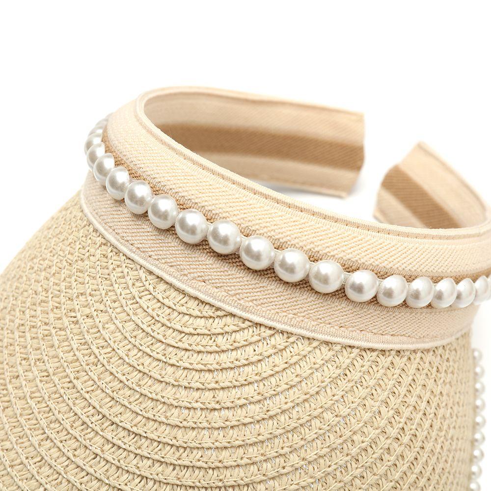 MAG Mũ Cói Rộng Vành Hở Chóp Chống Tia UV Thời Trang Đi Biển