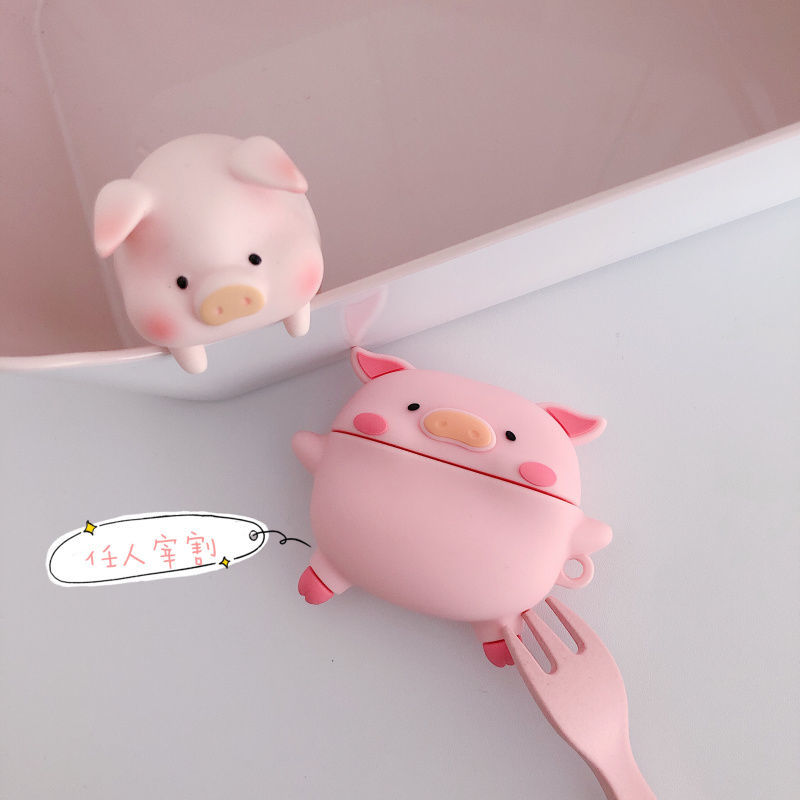 Vỏ Hộp Bảo Vệ Cho Tai Nghe Airpods 1 / 2 / Pro Hình Heo Xinh Xắn