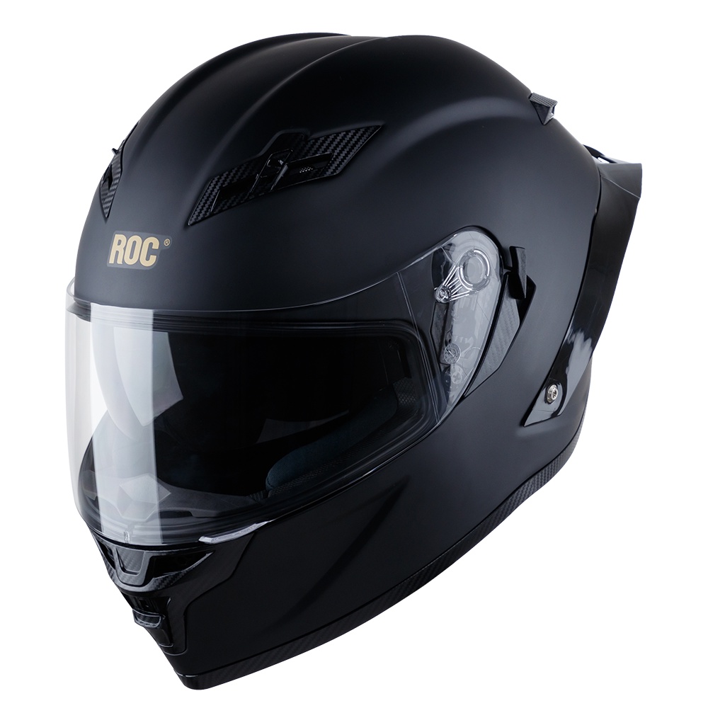 Mũ Bảo Hiểm Fullface 2 Kính ROC - R03 Mẫu Trơn Bảo Hành 24 Tháng (Tặng Khăn Trùm Ninja + Túi)