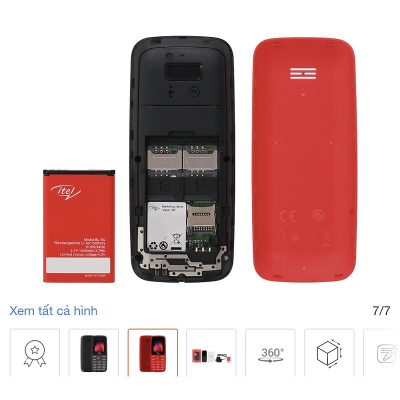 Điện thoại nghe gọi giá rẻ Itel