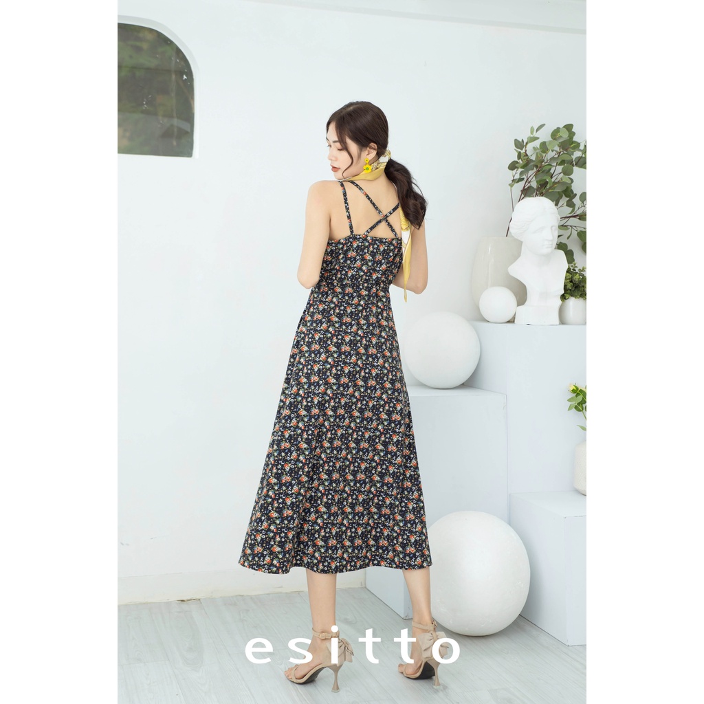 Đầm maxi hai dây xẻ tà quyến rũ - esitto [ESOWB25006]