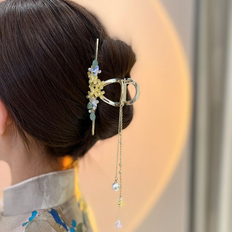 Kẹp Tóc Tua Rua Cỡ Lớn Phong Cách Hanfu Cổ Điển Thời Trang Mùa Hè Độc Đáo Cho Nữ