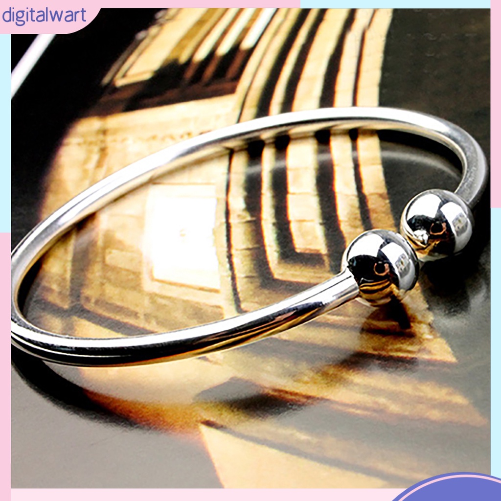 Vòng Đeo Tay Mạ Bạc Kiểu Dáng Đơn Giản Thanh Lịch Cho Nữ