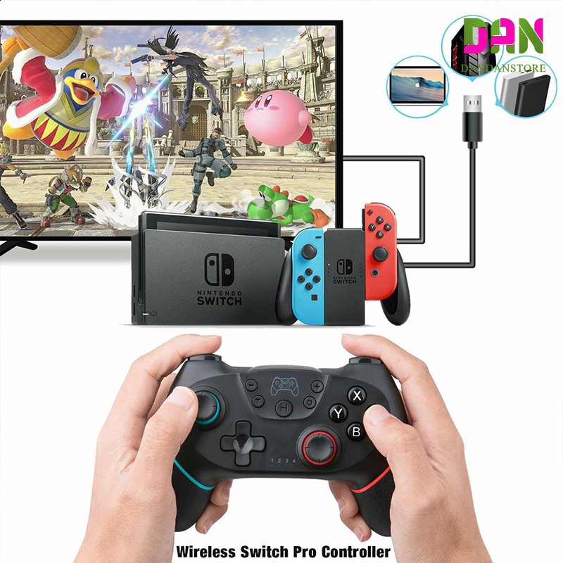 Tay Cầm Chơi Game Bluetooth Không Dây Với 6 Trục Cho Nintendo Switch Pro
