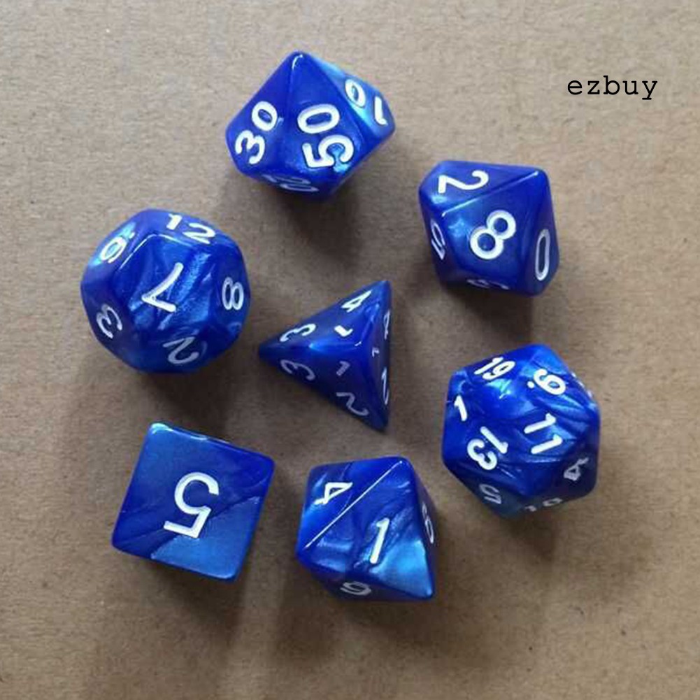 Set 7 Viên Xúc Xắc Đa Sắc Nhiều Màu Sắc