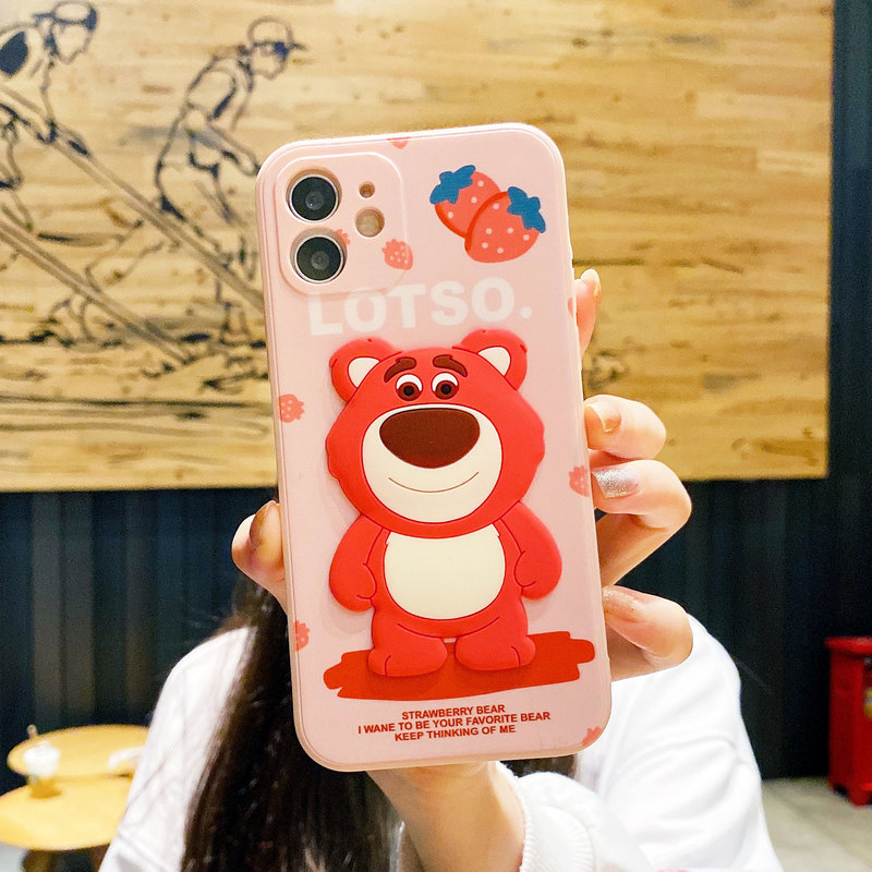 Ốp Điện Thoại Silicone Dẻo Hình Gấu 3d Cho Iphone 12 11 Pro Max X Xs Max Xr 8 7 Plus