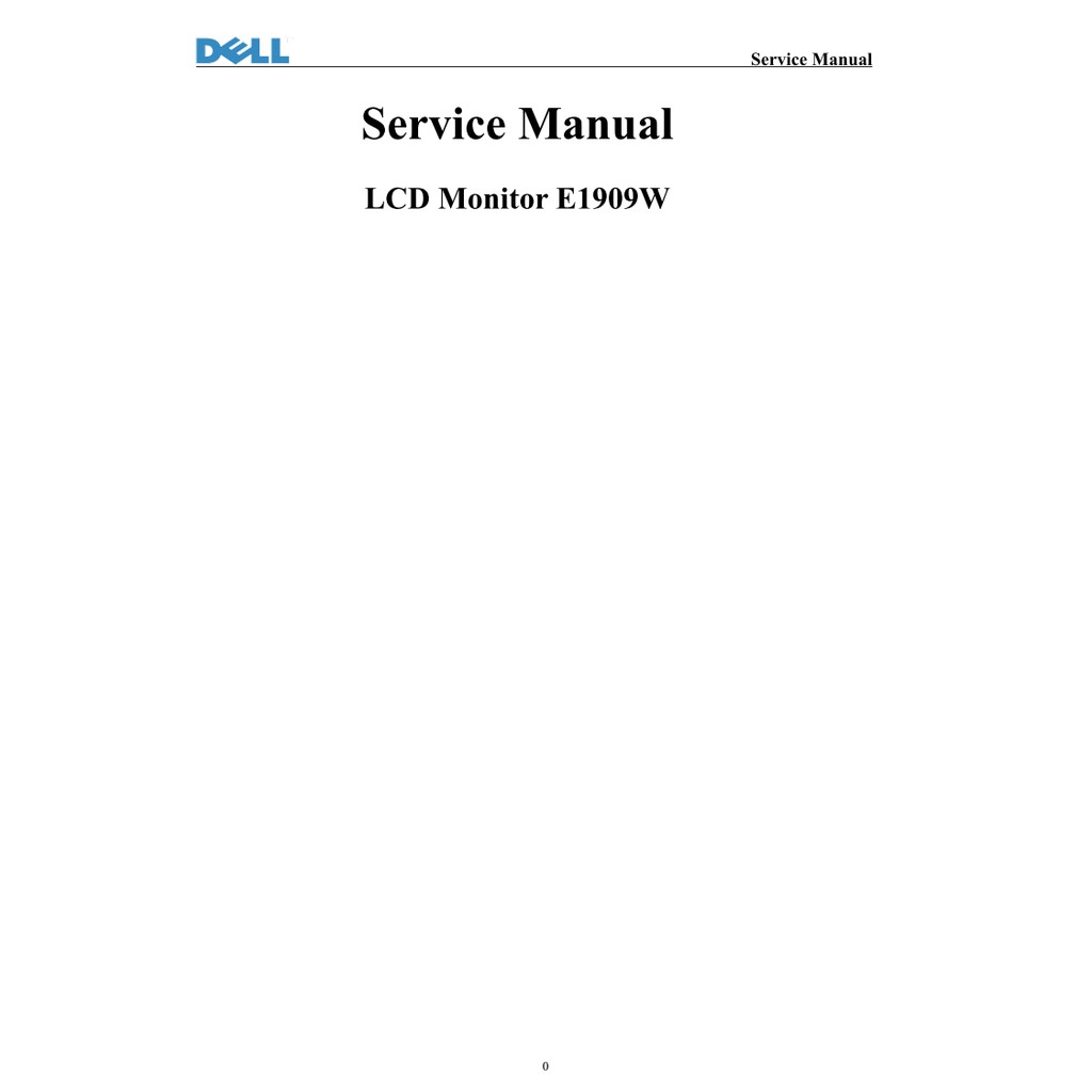 Hướng dẫn sửa chữa và sơ đồ màn Dell E1909W