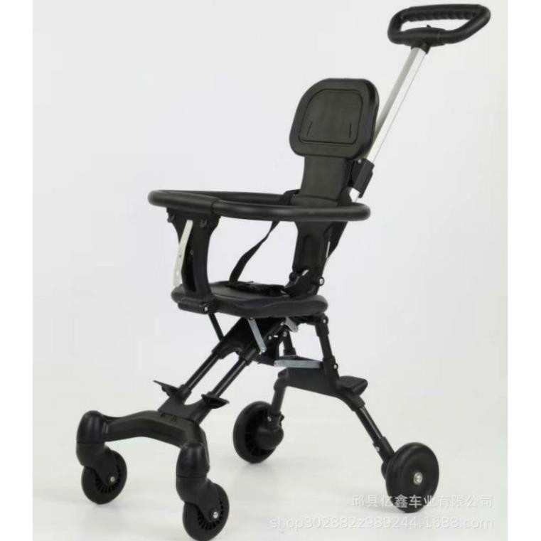 FREE SHIP  Xe đẩy 4 bánh du lịch gấp gọn, Xe đẩy 2 chiều mẫu cải tiến siêu gọn nhẹ