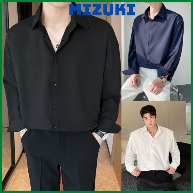 Áo sơ mi form rộng tay dài đi học đi làm đi chơi unisex nam nữ nhiều màu vải lụa mềm mịn ít nhăn SMRTD từ 40-85kg