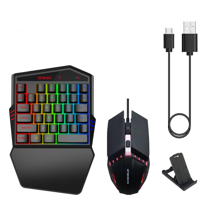 Bộ bàn phím và chuột chơi game K99 bộ chuyển đổi BSP P5 bàn phím chuột INKER chơi PUBG Mobile, Free Fire, COD , nút pubg