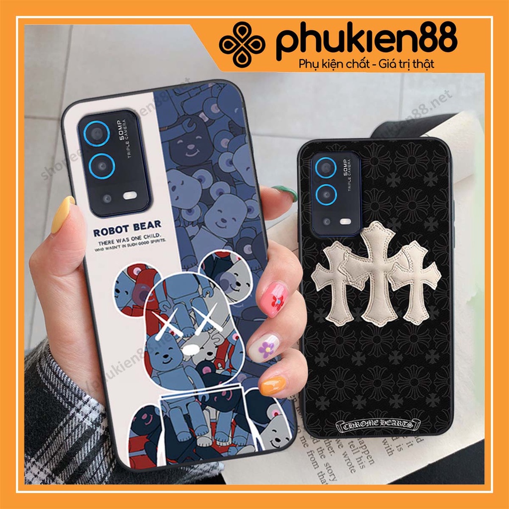 Ốp lưng Oppo A54 / A55 hình Robot Bear, Kawsnc bảo vệ điện thoại