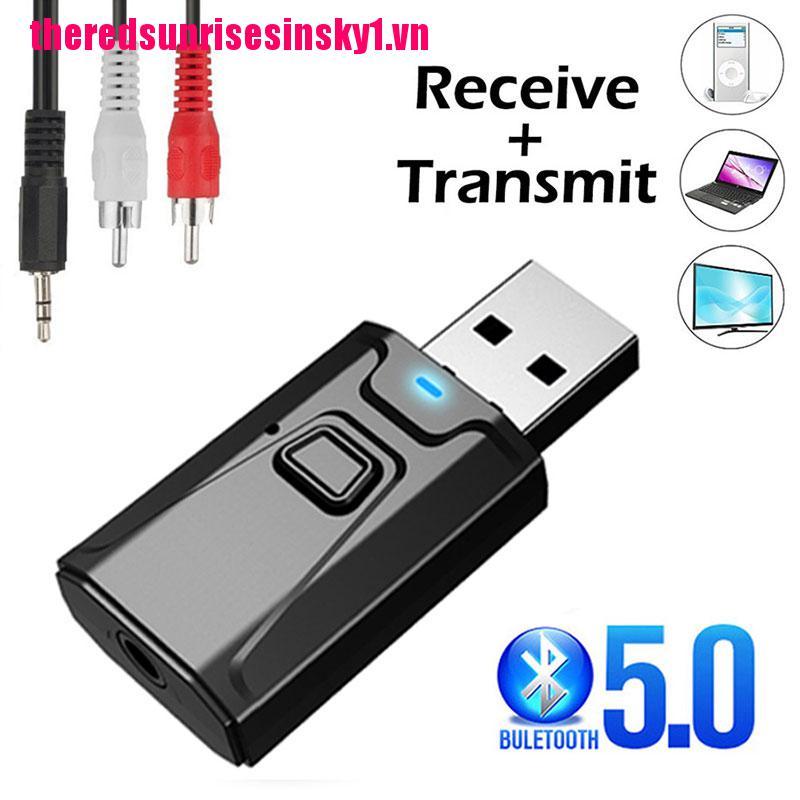 (3C) Giắc Chuyển Đổi Mini Usb Bluetooth 5.0 Thu Âm Thanh Stereo 3.5mm Aux Cho Tv Pc