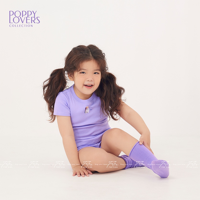 Folie Homewear -  Set đồ bộ mặc nhà cho bé áo ngắn tay quần short chất liệu thun gân cotton FKLA1Q1