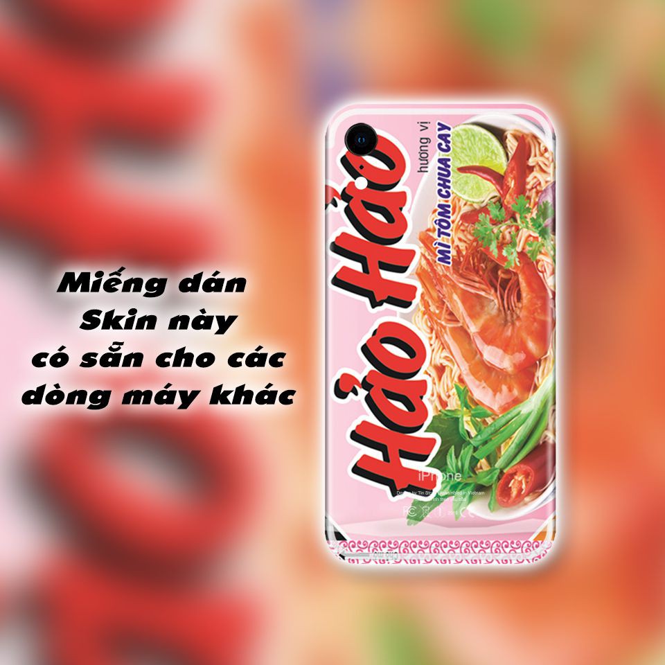 Miếng dán skin cho iPhone hình mỳ tôm Hảo Hảo