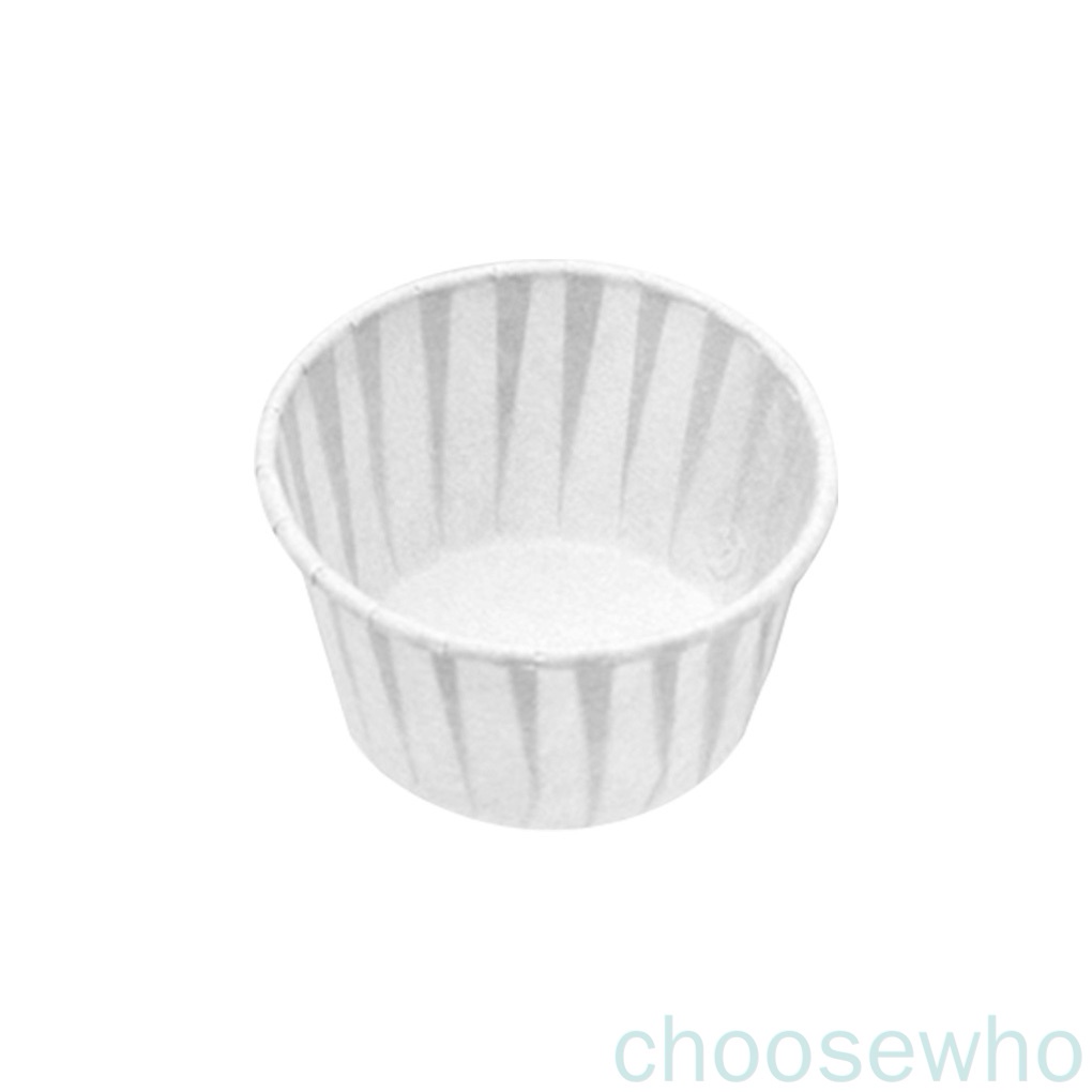 Cốc giấy hình tròn màu trắng chịu nhiệt dùng làm bánh cupcake
