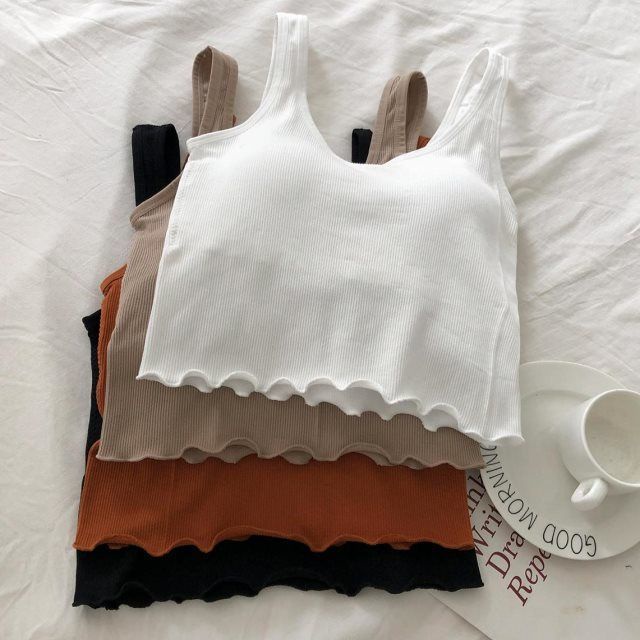 Áo Hai Dây Cổ Chữ U Phong Cách Thể Thao Thời Trang Hàn Quốc Cho Nữ