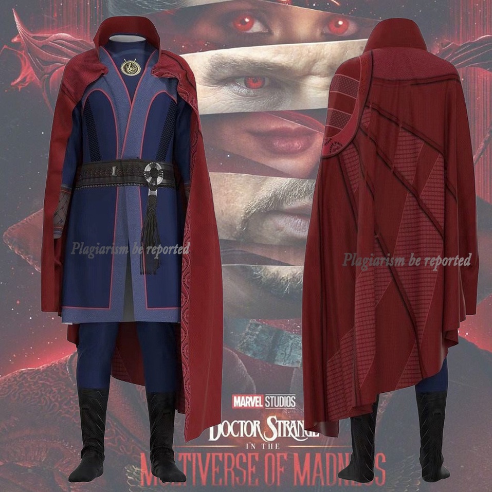 Bác sĩ Strange In The Multiverse of Madness Dr. Bộ Áo Choàng Kèm Tóc Giả Hóa Trang Nhân Vật Stephen Strange