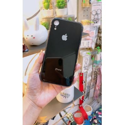Ốp lưng chống sốc iPhone XR 6.1 lưng kính viền màu TPU dẻo