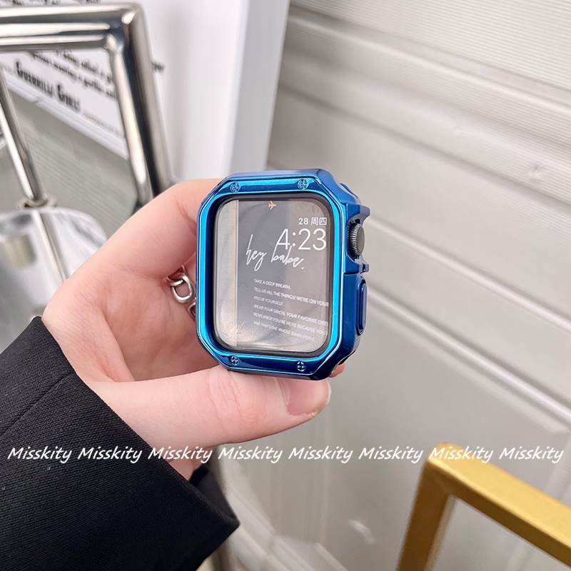 Ốp TPU Mạ Màu Cho Apple Watch Serise 7 SE 6 5 4 3 2 44mm 40mm 38mm 42mm