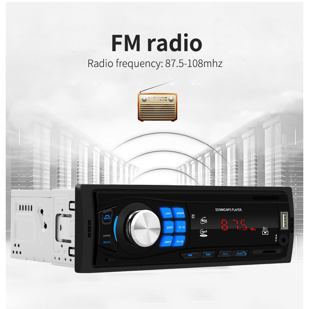Máy nghe nhạc Mp3 SWM 8013 1DIN kết nối Bluetooth 2.0 cho xe hơi