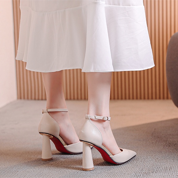 Giày cao gót mũi nhọn ZINA 8 phân, gót trụ, bít gót chuẩn hàng VNXK ZN0022