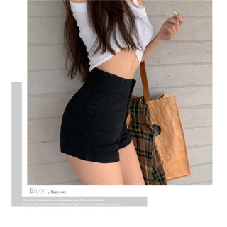 quần short jean cạp cao