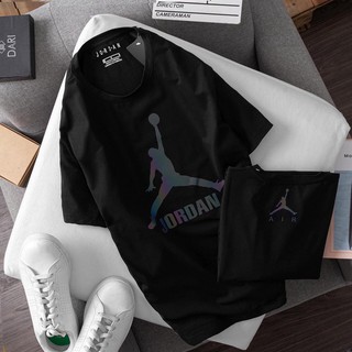 Áo thun VNXK - Áo thun Jordan logo phản quang (2 mẫu Trắng/Đen)